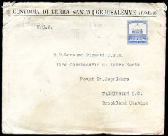 PALESTINE TO USA JERUSALEM Cancel On Cover 1935 VERY NICE! - Palestine