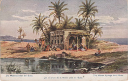 Perlberg Künstlerkarte Litho AK Mosesquellen Bei Suez Ajun Ägypten Sources Moise Egypte Serie 766 Palästina Syrien No 25 - Perlberg, F.