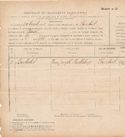 606/22 - Document En FRANCHISE VERVIERS 1898 - Changement De Résidence De STEMBERT à HEUSY - Franchise