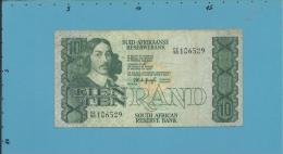 South Africa - 10 RAND - ( 1978 - 81 ) - Pick 120.a - Sign. 5 - Watermark: Jan Van Riebeek - 2 Scans - Suráfrica