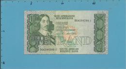 South Africa - 10 RAND - ( 1990 - 93 ) - Pick 120.e - Sign. 7 - Watermark: Jan Van Riebeek - 2 Scans - Afrique Du Sud