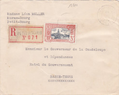 12211# GUADELOUPE N° 127 SEUL / LETTRE RECOMMANDEE De MORNE BOURG Obl PETIT BOURG 1944 Pour BASSE TERRE Cote 55 Euros - Storia Postale