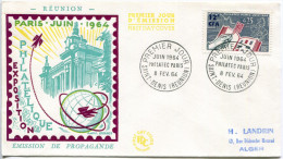 REUNION - N° 359 / FDC DE ST. DENIS LE 8/2/1964 - TB - Covers & Documents