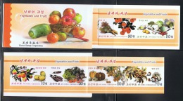 NORTH KOREA 2014 VEGETABLES AND FRUITS STAMP BOOKLET IMPERFORATED - Gemüse