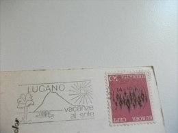 STORIA POSTALE FRANCOBOLLO COMMEMORATIVO CON TEMA EUROPA SVIZZERA Chiesa Di Castagnola Con S. Salvatore - Agno