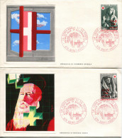 REUNION - N° 418 & 419 / 2 FDC DE ST. ANDRE LE 1/12/1973, LA CROIX ROUGE & LA POSTE - TB - Lettres & Documents