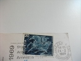 STORIA POSTALE FRANCOBOLLO COMMEMORATIVO SVIZZERA Luftseilbahn Fiesch-Kuhboden Eggishorn - Fiesch