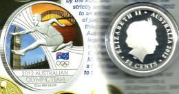 AUSTRALIA 50 CENTS LONDON OLYMPIC COLOUR FRONT QEII HEADBACK 2012 1/2 Oz .999AG UNC SILVER READ DESCRIPTION CAREFULLY!!! - Sonstige & Ohne Zuordnung