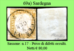 Sardegna-069a - Sassone: N.17 - Privo Di Difetti Occulti. - Sardinia