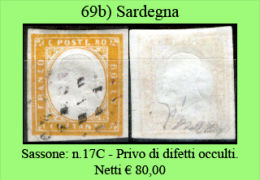 Sardegna-069b - Sassone: N.17C - Privo Di Difetti Occulti. - Sardinia