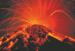 (T22-014 )  Vulkan Volcano Volcan Volcán , Prestamped Card, Postal Stationery - Volcans