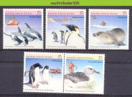 Nbm0120 FAUNA VOGELS HELICOPTER SHIP SEAL PHOTOCAMERA PENGUIN BIRDS OISEAUX AUSTRALIAN ANTARCTIC TERRITORY 1988 PF/MNH - Nuovi