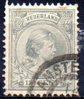 NETHERLANDS 1891 Queen Wilhelmena -  121/2c. - Grey  FU - Oblitérés
