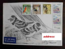 Hong Kong - Wonderful Letter With Pictures Birds And Bird Stamps - Owl / Kingfisher / ... - Lettres & Documents