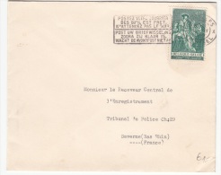 BELGIUM USED COVER 1959 SEUL SUR LETTRE COB 1093 BRUXELLES VERS SAVERNE FRANCE - Lettres & Documents