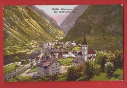 CDS8-24 Göschenen Mit Dem Gotthardtunnel. Gelaufen Stempel Locarno  In 1913 Nach Erlen Grabs - Göschenen
