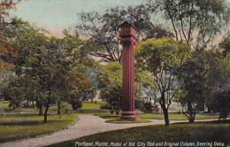 Maine Portland Model Of Old City Hall And Original Column Deering Oak - Portland