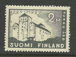 FINLAND FINNLAND 1929 Castle Turu Turku Michel 142 * - Neufs