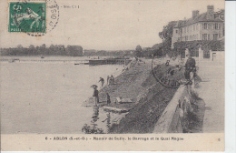 ABLON  ( S. Et O. ) - Manoir De Sully , Le Barrage Et Le Quai Magne  ( Pêcheur ) - Ablon Sur Seine