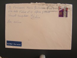 CANADA 2002 Christmas Noel Airmail Letter To Italy  Single Isolated Complete Cover, Used Usato Usado - Lettres & Documents