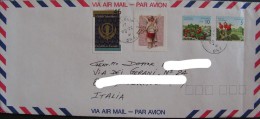 CANADA 2001 Angel Rose Hip Fruit Letter To Italy Complete Cover, Used Usato Usado - Storia Postale