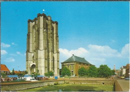 NL.- Zierikzee. St. Lievensmonstertoren Met Grote Kerk  Met Markt. Prov. Zeeland. 2 Scans - Zierikzee