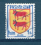 VARIÉTÉS FRANCE 1951 N° 901 BEARN 1 Fr BLASONS DE PROVINCES FR  OBLITÉRÉ GOMME  LÉGÈRE ARTHUR MAURY 14.00 € ++ - Oblitérés