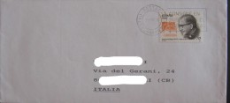 ESPANA SPAIN SPAGNA 2000 Isolated Single ESCRIVA Used On Cover Complete Letter Postal History - Cartas & Documentos