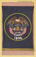 The State Flag Of Utah Curteich - Otros & Sin Clasificación