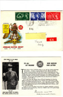 GRAN BRETAGNA 1957 - Yvert 302/4 Su FDC  Espresso Per Italia - Annullo Speciale Illustrato - Cartas & Documentos