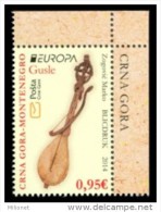 MONTENEGRO / CRNA GORA- EUROPA 2014-TEMA  " INSTRUMENTOS MUSICALES NACIONALES"- SERIE De 1 V.-ESQUINA SUPERIOR DERECHA - 2014