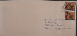 VATICANO 1992 1991 Coppia Isolata Cappella Sistina Isolato Isolated Vatican Lettera Usato Su Busta Scv Viaggiato - Cartas & Documentos