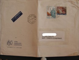 VATICANO 1991 2001 Tanzania Burundi Rwanda Cappella Sistina Vatican Lettera Usato Su Busta Scv Viaggiato - Cartas & Documentos