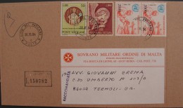 VATICANO Posta Aerea 1994 Raccomandata Registered Letter 1979 1968 1971 Vatican Lettera Usato Su Busta Scv Viaggiato - Poste Aérienne