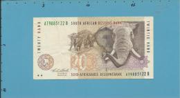 South Africa - 20 RAND - ( 1993 ) - Pick 124.a - Sign. 7 - Watermark: Elephant Head - 2 Scans - Zuid-Afrika