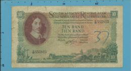 South Africa - 10 RAND - ( 1962 - 65 ) - Pick 106.b - Sign. 4 - Watermark: Jan Van Riebeek - 2 Scans - Südafrika