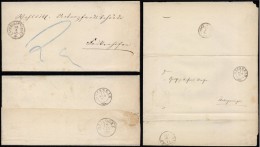 Germany 1868 Postal History Rare Stampless Cover Untergroeningen To Gschwend & Return DB.056 - Prephilately