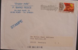 VATICANO 1991 Madagascar Reunion ... Posta Aerea Isolato Isolated Vatican Lettera Usato Su Busta Scv Viaggiato - Posta Aerea