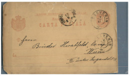 (PF 333) Very Old Postcard - Carte Ancienne - Romania Posted To Austria - 1887 - Cartas & Documentos