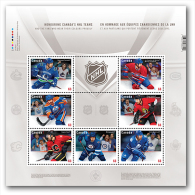 2013 Canada Hockey NHL Canadian Teams Miniature Sheet Of 7 And 2 Labels MNH - Unused Stamps