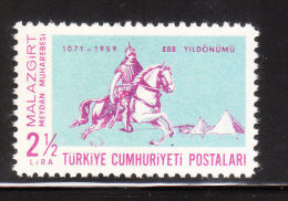 Turkey 1959 Battle Of Malazkirt MNH - Ungebraucht
