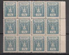 Poland Polen Ostoberschlesien Mi# 6 ** MNH 75F 1922 Block Of 12 - Silezië