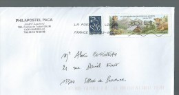 LETTRE FRANCE VIGNETTEB AFFRANCHISSEMENT PHILAPOSTEL ARECHES Thème CHALET MONTAGNE VACHES - Mucche