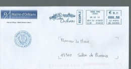 LETTRE FRANCE MAIRIE ORLEANS Statue JEANNE D'ARC - Sonstige & Ohne Zuordnung