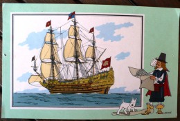 Voir Et Savoir Par Hergé - MARINE - Origine A 1700 - Série 3 - N° 40. Dargaud - 12,5 X 19,5 Cm. (photo Contractuelle) - Chromo's