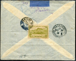 REUNION - N° 137 / LETTRE AVION DE ST. DENIS LE 11/7/1938, POUR MADAGASCAR, VOYAGE D'ETUDE DU 12/7/1938 - B - Brieven En Documenten