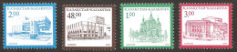 Kazakhstan 1995 N° 71 / 4 ** Courant, Edifices, Architecture, Cathédrale, Zenkov, Théâtre, Opéra, Almaty, Auditorium - Kazachstan