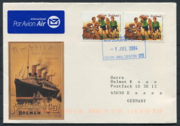 2004 New Zealand Christchurch NDL Bremen Amerika Ost Asien Ship Painting Cover - Germany - Cartas & Documentos