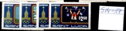 (15) St. Lucia  Sport / Moskow Olympics  ** / Mnh  Michel 514-17 - St.Lucia (1979-...)