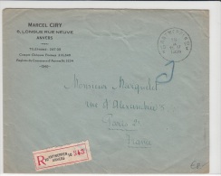 BELGIUM REGISTERED COVER 18/02/1936 COB 422, 426, 413 & 418 ANTWERPEN VERS PARIS REINE ASTRID - 1935-1949 Small Seal Of The State